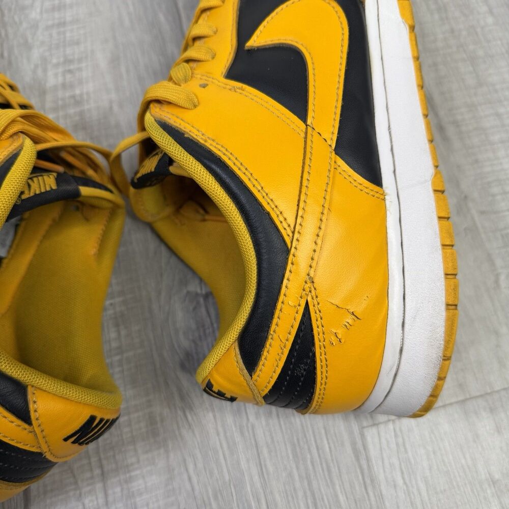 Nike Dunk Low "Goldenrod" Black/Yellow Iowa Men's Size 14 DD1391-004 Pirates C - Picture 10 of 11